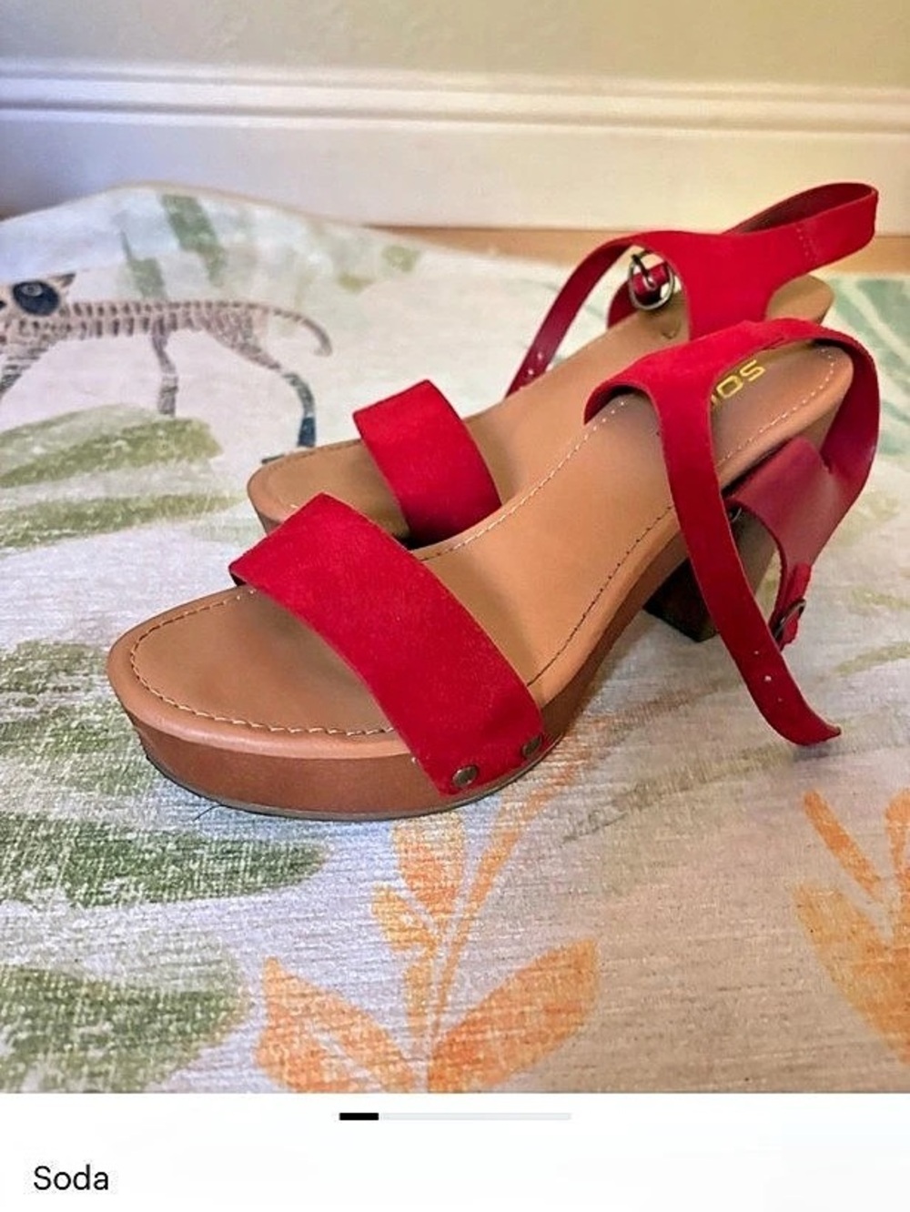 3 pairs of shoes; 2 Soda heeled sandals and a pair of black pumps, like new!